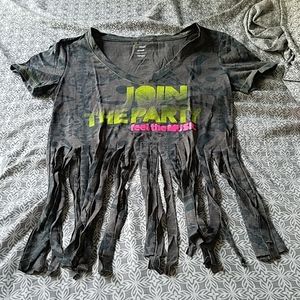 FLASH SALE!! Gently Used Zumba Fitness Join The Party Fringe Top Size S